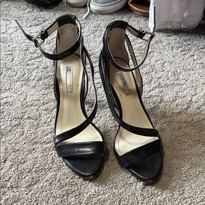 BCBGeneration Black Strappy Heels